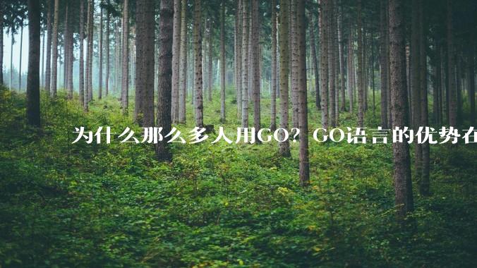 为什么那么多人用GO？GO语言的优势在哪里？